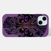 Filigreeスカルインシェードオブパープル Case-Mate iPhoneケース (裏面 (横))