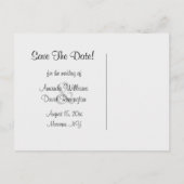 Filigree Butterfly日付はがきを黒で保存 案内ポストカード (裏面)