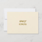 Filigree Fleur Wedding RSVP Card (裏面)