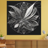 Filigree Floral Mandala キャンバスプリント (インサイチュ (リビング))