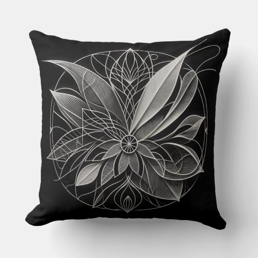 Filigree Floral Mandala クッション (正面)