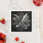 Filigree Floral Mandala スタンダードカクテルナプキン (インサイチュ)