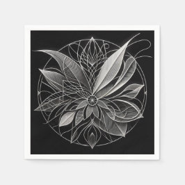 Filigree Floral Mandala スタンダードカクテルナプキン