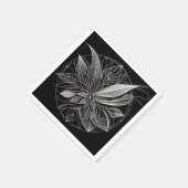 Filigree Floral Mandala スタンダードカクテルナプキン (角)