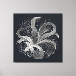 Filigree Flow Circle キャンバスプリント