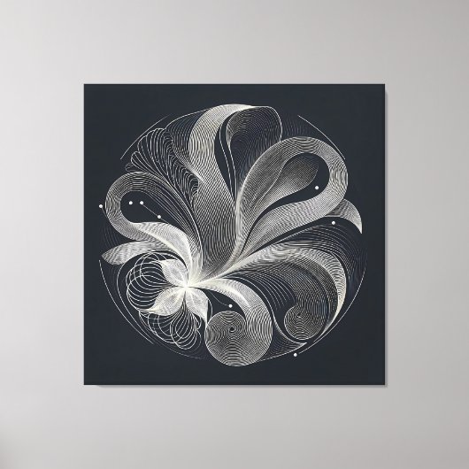 Filigree Flow Circle キャンバスプリント (正面)