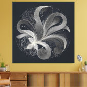 Filigree Flow Circle キャンバスプリント (インサイチュ (リビング))