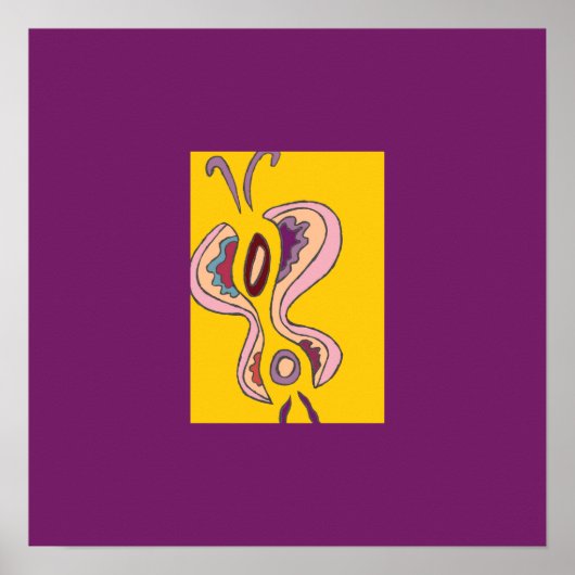 Filigree Flutterfly Mini Print ポスター (正面)