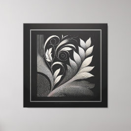 Filigree Leaf Frame キャンバスプリント