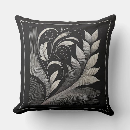 Filigree Leaf Frame クッション (正面)