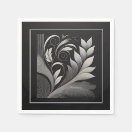 Filigree Leaf Frame スタンダードカクテルナプキン