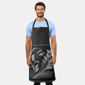 Filigree Leaf Frame Apron エプロン (着用した状態)