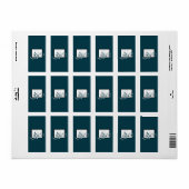 Filigree Navy/Whiteの結婚Small Candy Wrapper ラベル (フルシート)