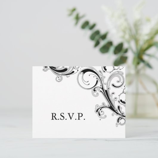 Filigree Swirl Black/White RSVP (スタンド正面)