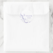 Filigree Swirl Lavender Thank You ラウンドシール (バッグ)