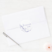 Filigree Swirl Lavender Thank You ラウンドシール (封筒)