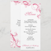 Filigree Swirl Pinkメニュー メニュー (正面/裏面)