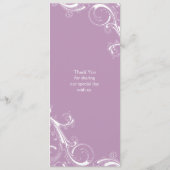 Filigree Swirl Violetメニュー メニュー (裏面)