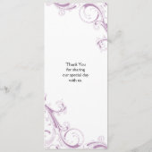 Filigree Swirl Violetメニュー メニュー (裏面)