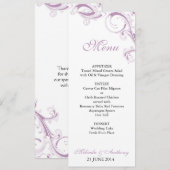 Filigree Swirl Violetメニュー メニュー (正面/裏面)