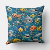 Filing sea creatures decorative クッション (裏面)