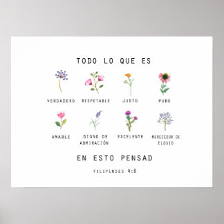 Filipenses 4 : 8 Póster ポスター