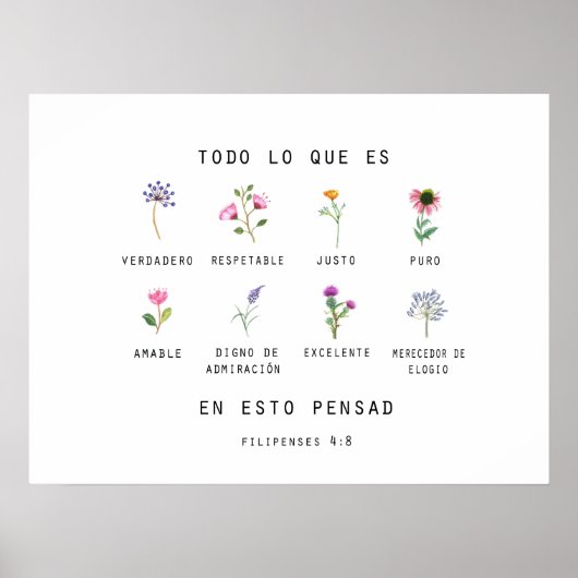 Filipenses 4 : 8 Póster ポスター (正面)