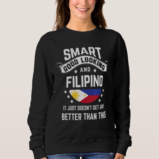 Filipino Flag Native Pride  Philippines Filipino R スウェットシャツ (正面)