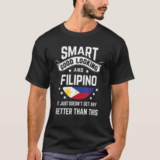 Filipino Flag Native Pride  Philippines Filipino R Tシャツ (正面)