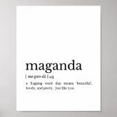 Filipino Gift Maganda Philippines Wall Art ポスター (正面)