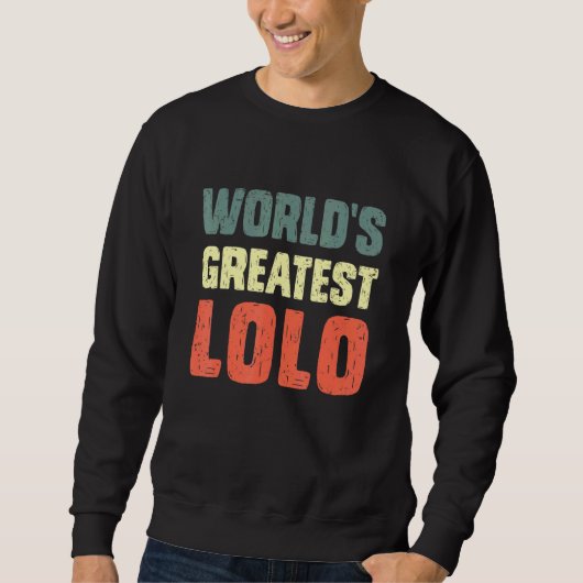 Filipino Grandpa Present - Worlds Greatest Lolo スウェットシャツ (正面)
