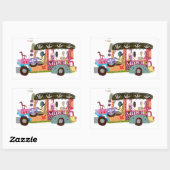 Filipino Jeepney Ride 長方形シール (シート)