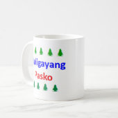filipino maligayang pasko コーヒーマグカップ (正面左)