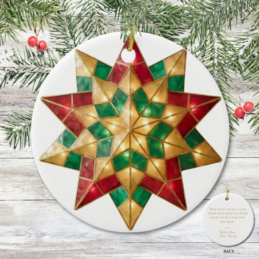 Filipino Parol Christmas Blessing Keepsake セラミックオーナメント
