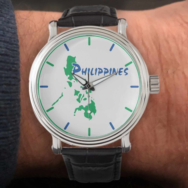 Filipino Philippines Map Wristwatch 腕時計 (クリエイターアップロード済み)