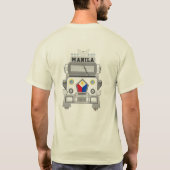 Filipino, Pinoy, Cool Manila Jeepney and Flag Tシャツ (裏面)