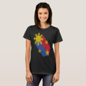 Filipino Pride Philippine Flag Proud Pinoy Pinay P Tシャツ (正面フル)
