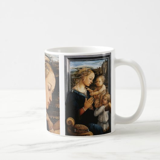 Filippo Lippi,Madonna with the Child and twoAngels コーヒーマグカップ (右)