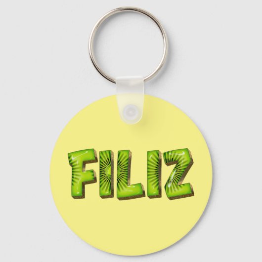 Filiz Name Kiwi Design Schlüsselanhänger キーホルダー (正面)