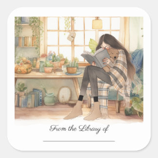 Fill In Book Label スクエアシール