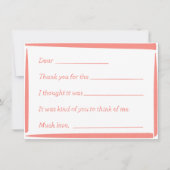 Fill-In-The-Blank "Handwritten" Thank You Notes ノートカード (正面)