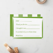 Fill-In-The-Blank "Handwritten" Thank You Notes ノートカード (正面/裏面インサイチュ)