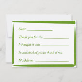 Fill-In-The-Blank "Handwritten" Thank You Notes ノートカード (正面)