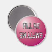 Fill me-Empty meピンク色の食洗機磁石 マグネット (正面/裏面)