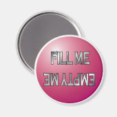 Fill me-Empty meピンク食洗機磁石 マグネット (正面/裏面)
