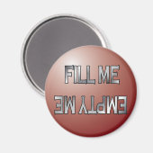 Fill me-Empty me赤い食洗機磁石 マグネット (正面/裏面)