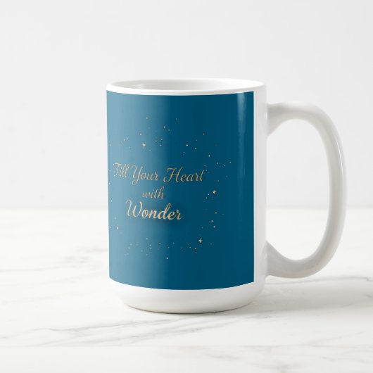 Fill Your Heart With Wonder Elegant Christmas Mug コーヒーマグカップ (右)