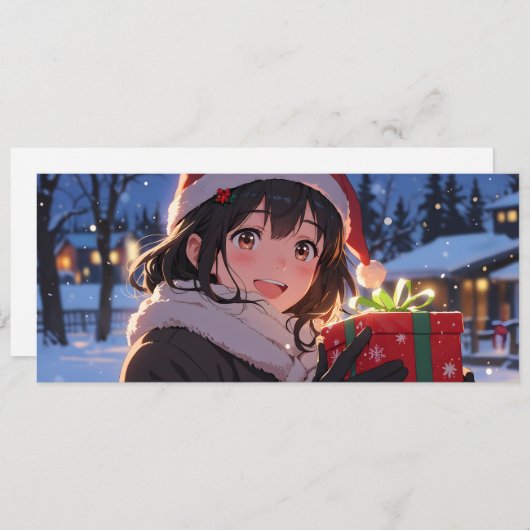 Fille au cadeau style manga  (正面/裏面)