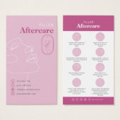 Filler Injections Aftercare Card Do Don't (正面&裏面)