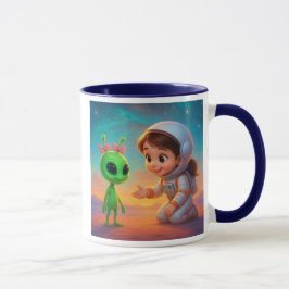 Fillette et extraterrestre マグカップ